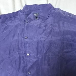 Vintage Purple Silk Dress Shirt size M